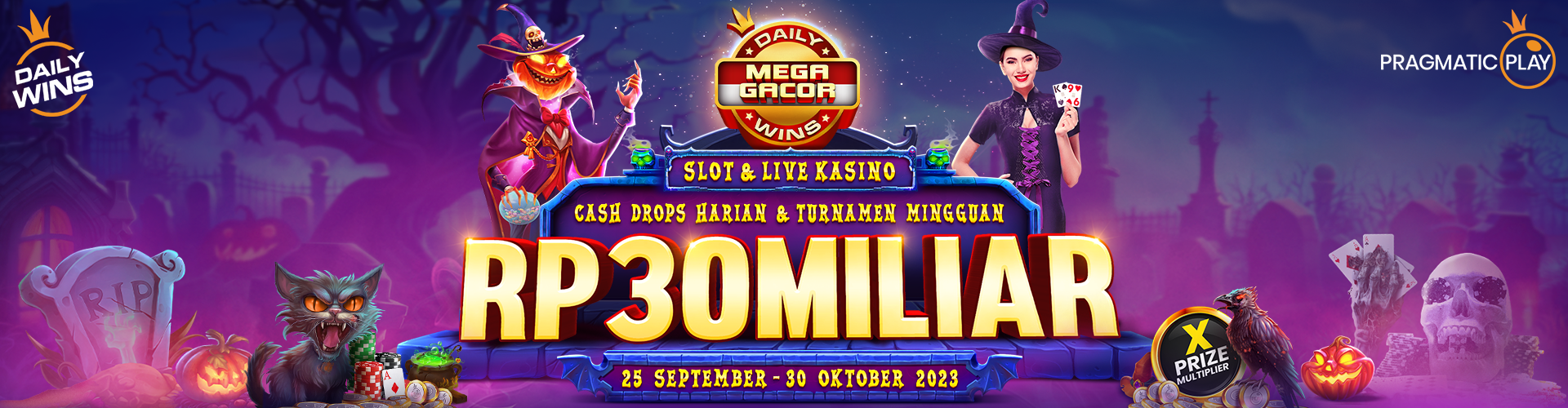 Daily Wins Slot & Live Casino - 25 September - 30 Oktober 2023